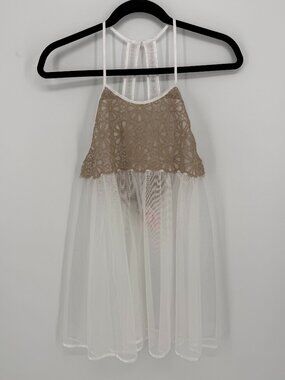 Victoria’s Secret Whimsy Goth Fairycore Sheer Lace Babydoll Chemise M